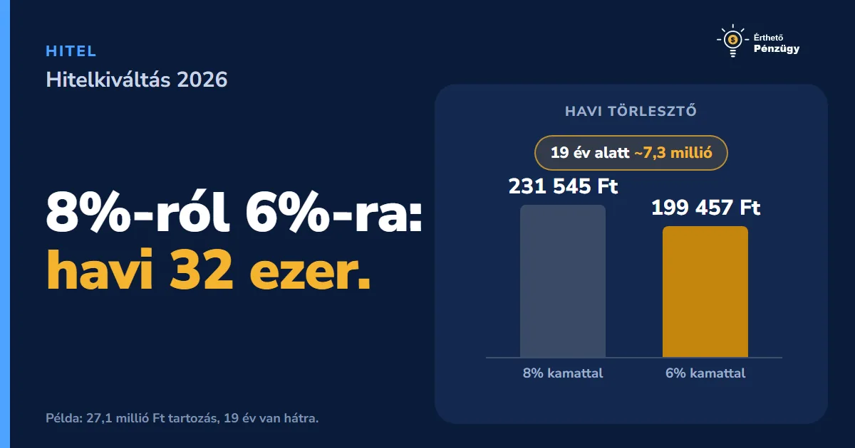 Mikor éri meg a hitelkiváltás? Útmutató 2026 - Hitelek | Érthető Pénzügy